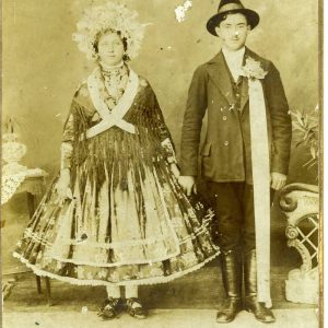 Balogh Verona és M. Sümegi János esküvői képe, 1920. október, Récsei Pál felvétele. Magántulajdon