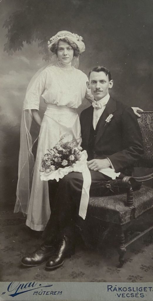 Walter Amália és Fejér Mihály esküvői képe, 1913, Opál műterem felvétele